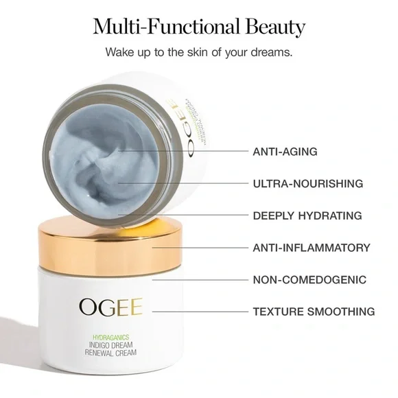 OGEE Indigo Dream Renewal Cream — White & Gold Jar - Picture 6 of 8
